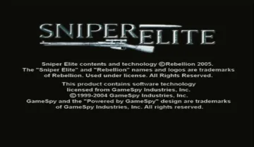 Sniper Elite screen shot title
